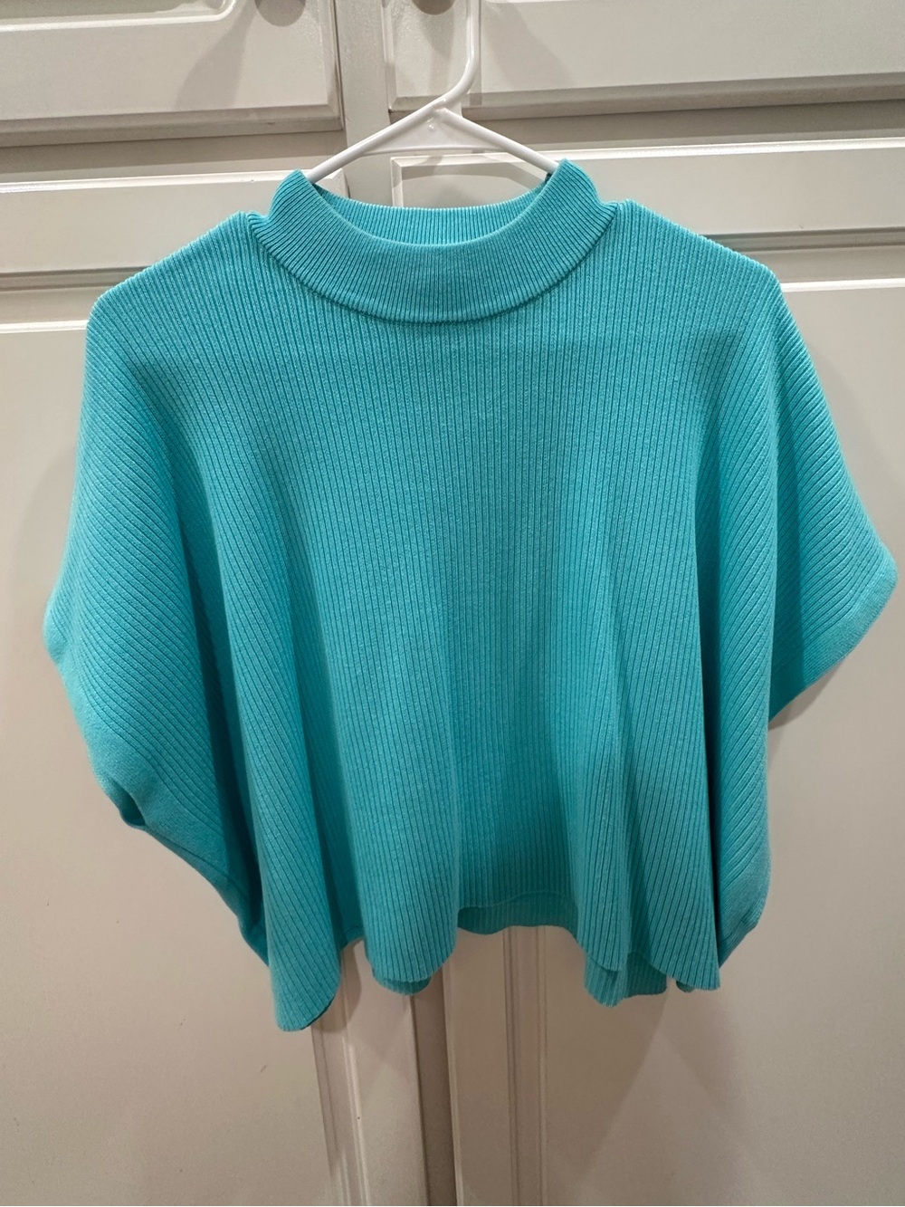 Blue ribbed top